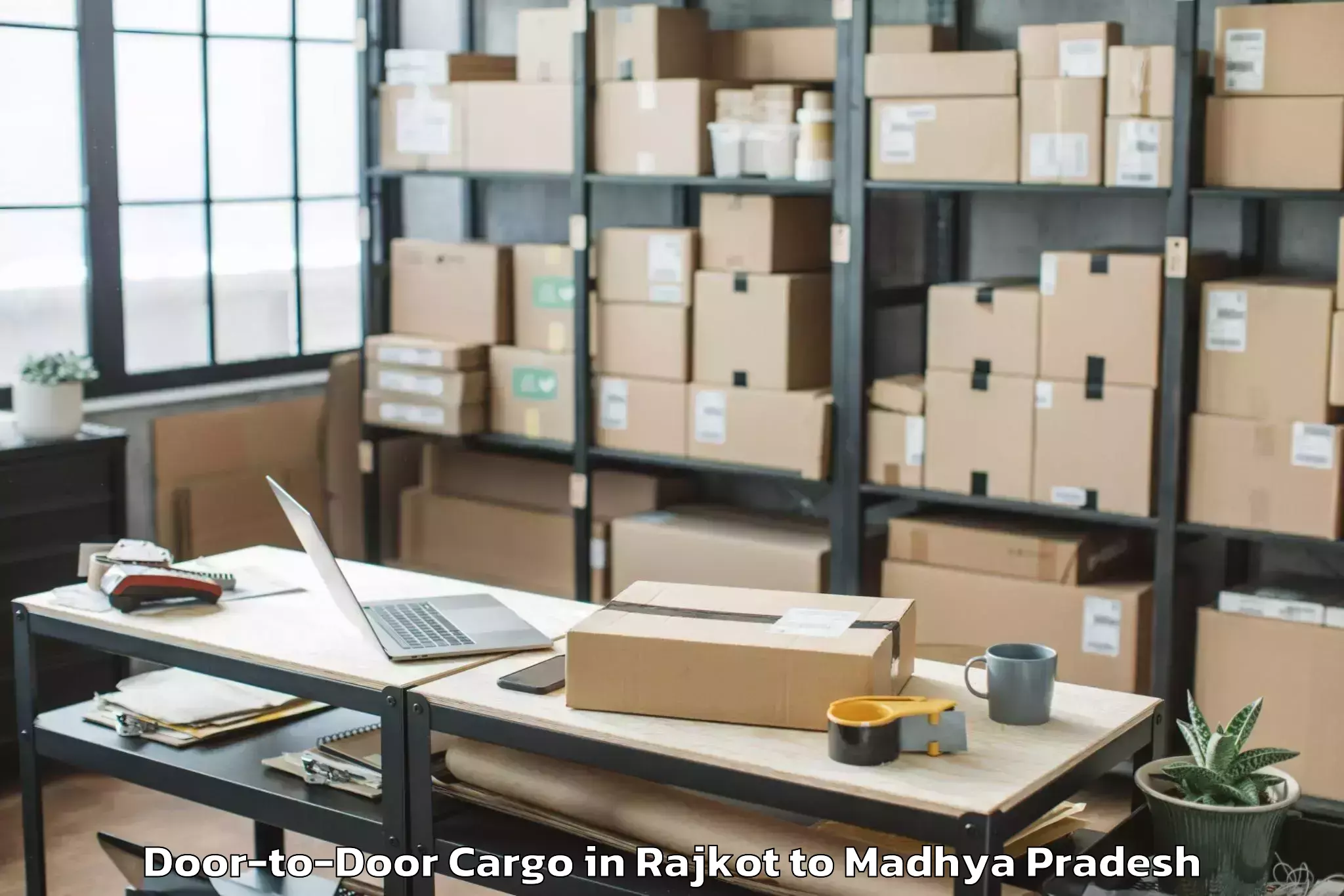 Comprehensive Rajkot to Hoshangabad Door To Door Cargo